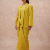 The Signature Linen Knot Skirt in #CBB62E