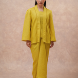 The Signature Linen Knot Skirt in #CBB62E