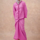 The Signature Linen Knot Skirt in Vivid Pink
