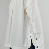 Atelier Poplin Bow Shirt in White