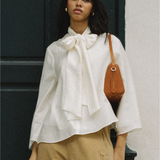 Gallery Bow Blouse in Ivory