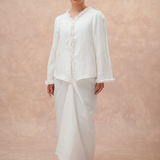 The Signature Linen Knot Skirt in Ivory