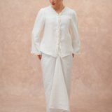 The Signature Linen Knot Skirt in Ivory