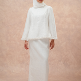 The Classic Pleated Linen Skirt in Ivory