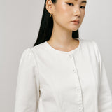 Midcentury Denim Waistcoat in White