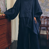 Lady Ramie Trousers in Midnight