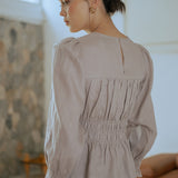 Sweetheart Linen Blouse in Dusty Pink