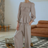Friday Linen Pants in Dusty Pink
