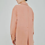Statement Button-Back Linen Shirt in Sorbet
