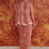 Dian Ramie Knot Skirt in Lychee