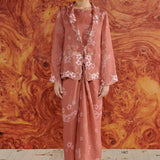 Dian Ramie Knot Skirt in Lychee