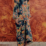 Ophelia Ramie Knot Skirt in Clementine