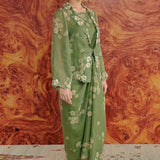 Dian Ramie Knot Skirt in Basil