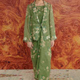 Dian Ramie Knot Skirt in Basil