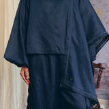 Lady Ramie Blouse in Midnight