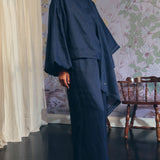 Lady Ramie Trousers in Midnight