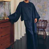 Lady Ramie Trousers in Midnight