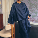 Lady Ramie Blouse in Midnight