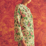 Heritage Brocade Kurung Top in Chamomile