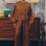 Lady Ramie Trousers in Caramel