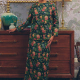 Heritage Brocade Skirt in Earl Grey