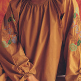 Frida Poplin Blouse in Caramel