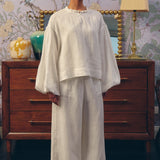 Lady Ramie Blouse in Blanc