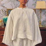 Lady Ramie Blouse in Blanc