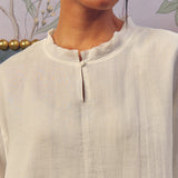 Lady Ramie Blouse in Blanc