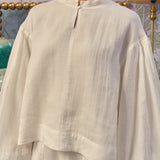 Lady Ramie Blouse in Blanc