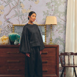 Lady Ramie Trousers in Onyx