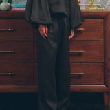 Lady Ramie Trousers in Onyx