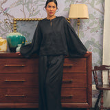 Lady Ramie Trousers in Onyx