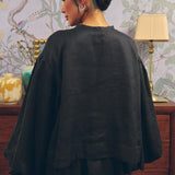 Lady Ramie Blouse in Onyx