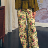 Heritage Brocade Trousers in Chamomile