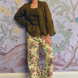 Heritage Brocade Trousers in Chamomile