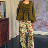Heritage Brocade Trousers in Chamomile