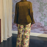 Heritage Brocade Trousers in Chamomile