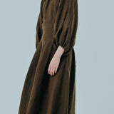 Solstice Linen Dress in Dark Khaki