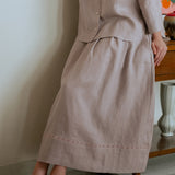 The Great Linen Skirt in Dusty Pink