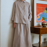 The Great Linen Skirt in Dusty Pink