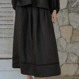 The Great Linen Skirt in Black
