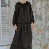 The Great Linen Skirt in Black