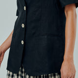 Midtown Short Sleeve Blazer in Black