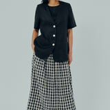Midtown Short Sleeve Blazer in Black