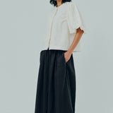 Galleria Broderie Bubble Blouse in Cream