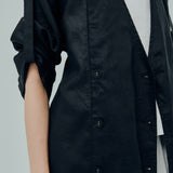 Classic Ramie Trench in Black