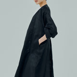 Classic Ramie Trench in Black