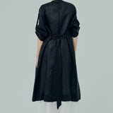 Classic Ramie Trench in Black