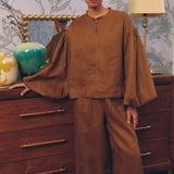 Lady Ramie Trousers in Caramel